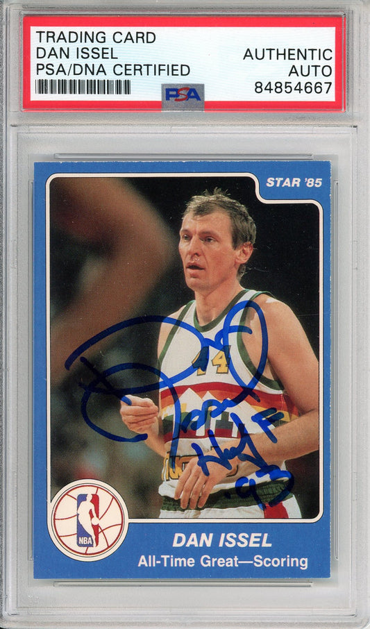 1984 STAR DAN ISSEL #283 ALL TIME GREAT SCORING HOF NUGGETS AUTOGRAPH PSA/DNA