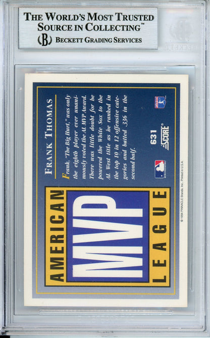 1994 SCORE FRANK THOMAS #631 HOF AUTOGRAPH BECKETT AUTHENTIC