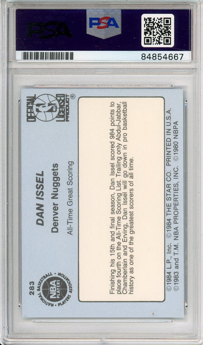 1984 STAR DAN ISSEL #283 ALL TIME GREAT SCORING HOF NUGGETS AUTOGRAPH PSA/DNA