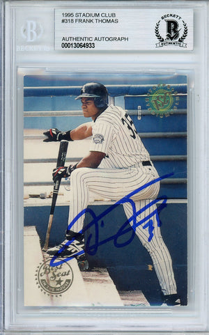 1995 STADIUM CLUB FRANK THOMAS #318 HOF AUTOGRAPH BECKETT AUTHENTIC
