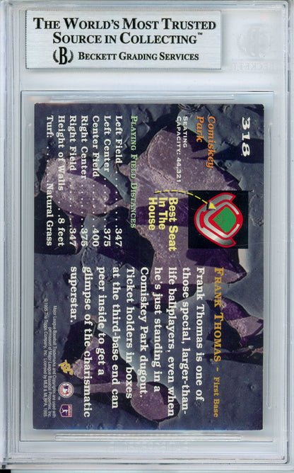 1995 STADIUM CLUB FRANK THOMAS #318 HOF AUTOGRAPH BECKETT AUTHENTIC