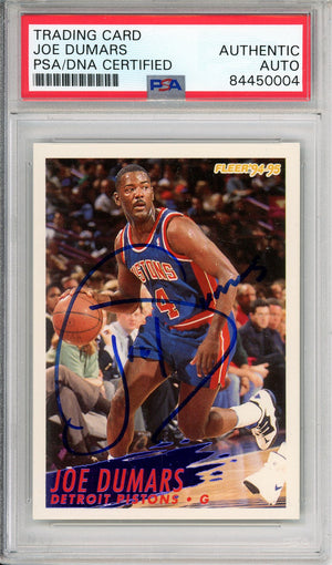 1994-95 FLEER JOE DUMARS #65 HOF PISTONS AUTOGRAPH PSA/DNA