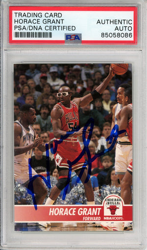 1994 SKYBOX HORACE GRANT #26 BULLS 4-TIME CHAMP AUTOGRAPH PSA/DNA