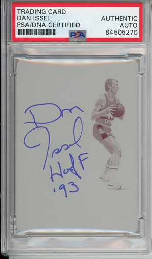 2020 FLAWLESS DAN ISSEL #EN-DIS PRINTING PLATE 1/1 NUGGETS "HOF '93" AUTOGRAPH PSA/DNA