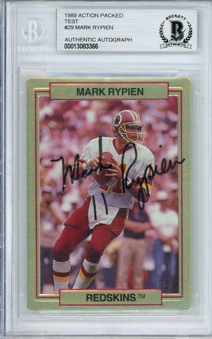1989 ACTION PACKED MARK RYPIEN #29 AUTOGRAPH BGS AUTHENTIC