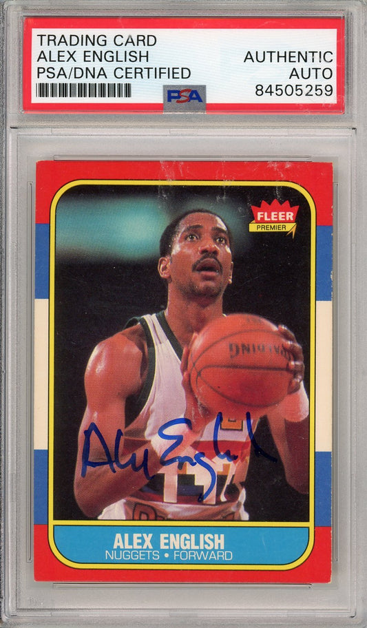 1986 FLEER ALEX ENGLISH #30 PSA/DNA AUTO (259)