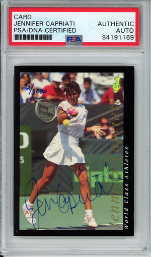 JENNIFER CAPRIATI SIGNED PSA/DNA CERTIFIED AUTHENTIC AUTOGRAPH CARD