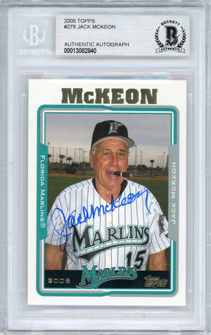 2005 TOPPS JACK MCKEON #278 BAS AUTO
