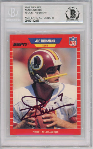1989 PRO SET JOE THEISMANN ANNOUNCERS #9 BAS AUTO (888)
