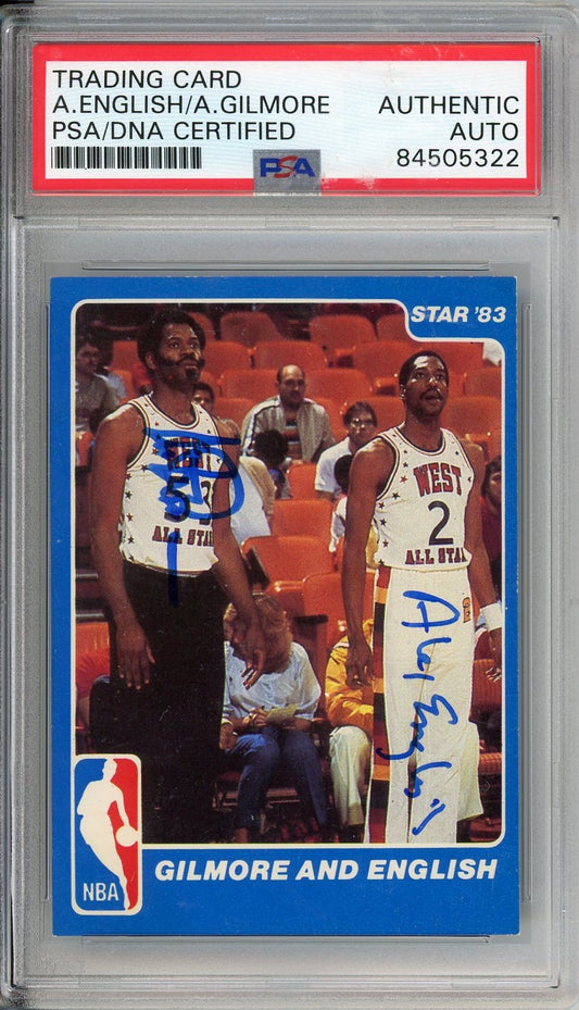 1983 STAR ARTIS GILMORE & ALEX ENGLISH PSA/DNA AUTO (322)