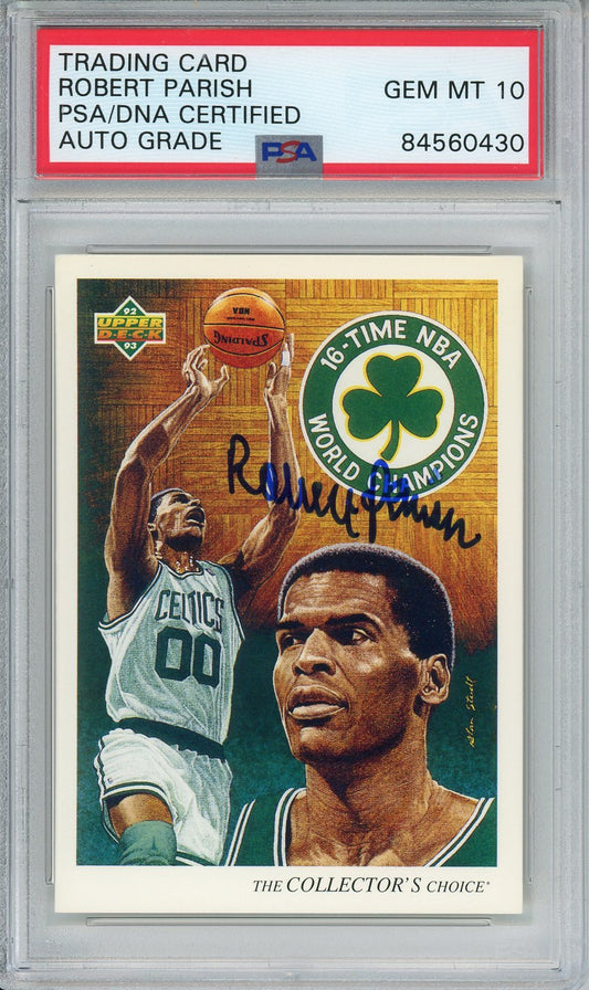 1992 UPPER DECK ROBERT PARISH #39 PSA/DNA AUTO GRADE 10 (430)