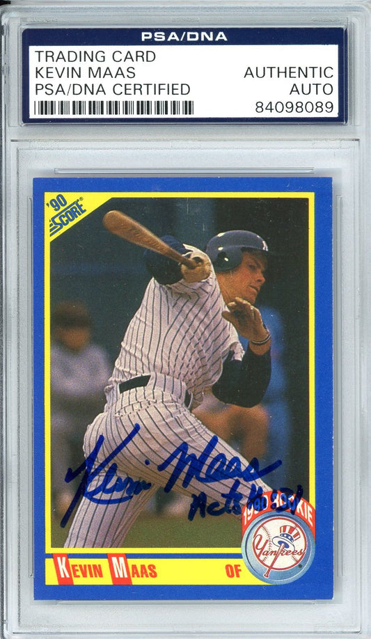 1989 SCORE KEVIN MAAS AUTO #606 PSA DNA