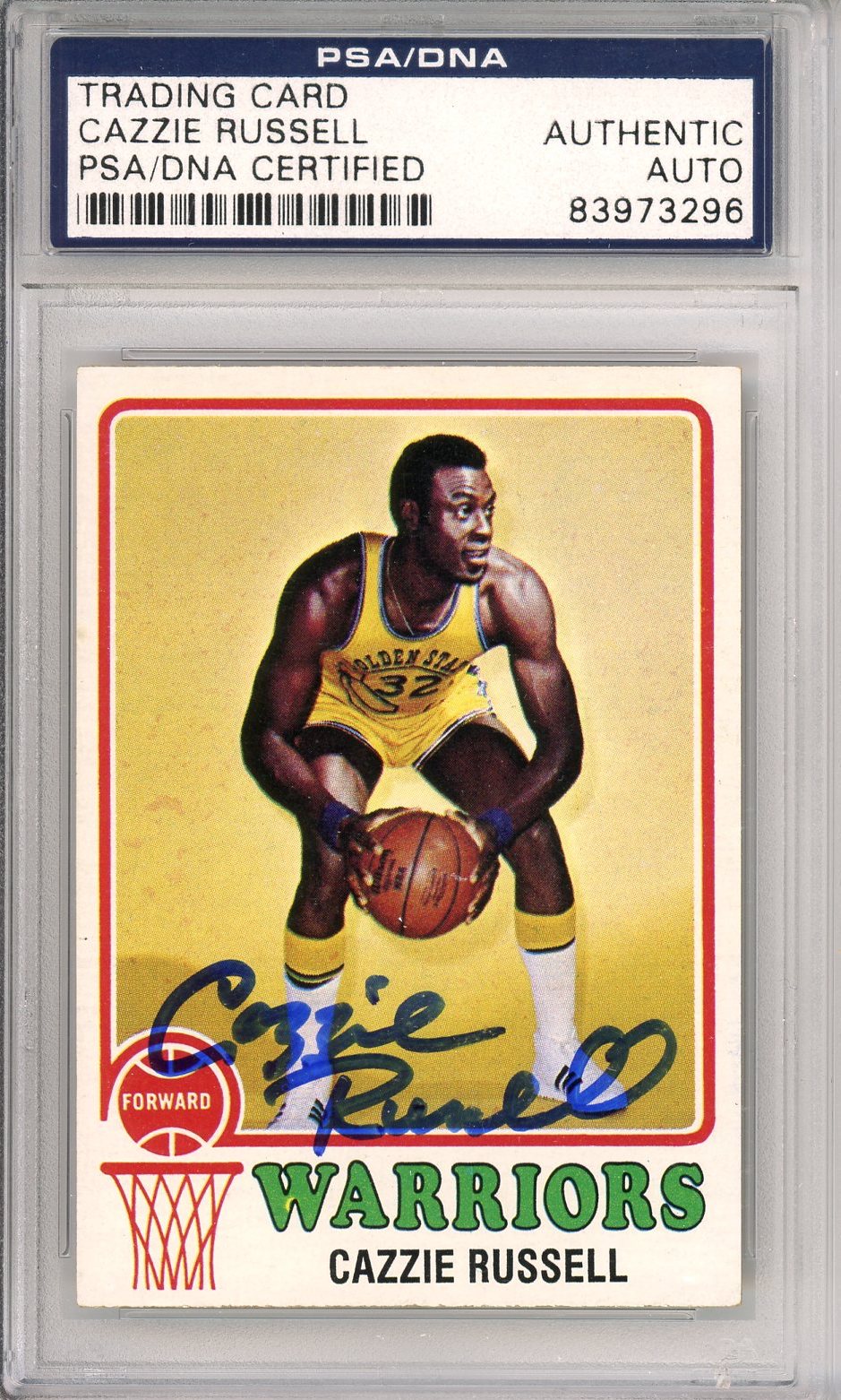 1973 TOPPS CAZZIE RUSSELL #41 PSA/DNA AUTO